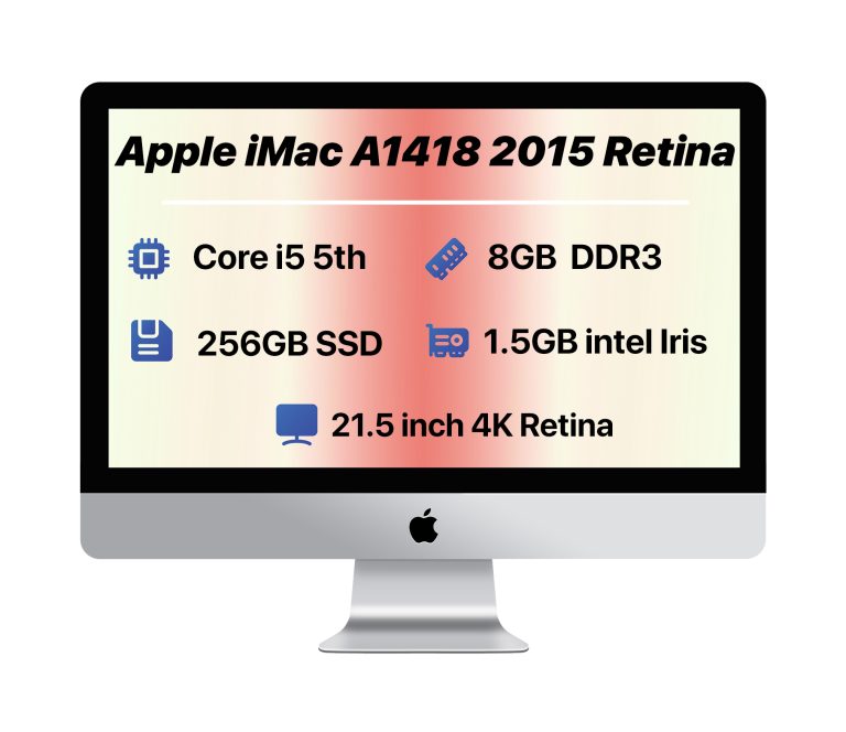 Apple iMac A1418 21.5 inch 4K 2015 | i5-RAM 8GB-SSD 256GB