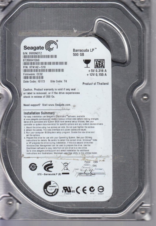 Hard Disk 2.5 inch 500GB هارد لپتاپ