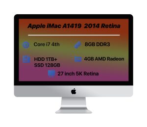 Apple iMac A1419 27" 5K 2014 | i7-RAM 8GB-HDD 1TB+SSD 128GB-VGA 4GB