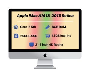 Apple iMac A1418 21.5 inch 4k 2015 | i7-RAM 8GB-SSD 256GB