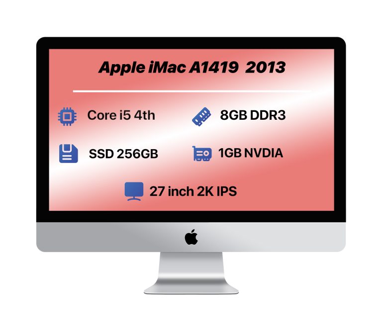 Apple iMac A1419 27″ 2K 2013 | i5-RAM 8GB-SSD 256GB-VGA 1GB