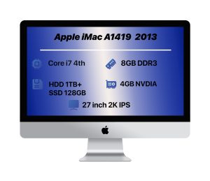 Apple iMac A1419 27" 2K 2013 | i7-Ram 8GB-SSD 1TB+HDD 128GB-VGA 4GB