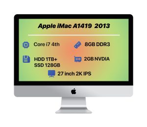 Apple iMac A1419 27" 2K 2013 | i7-RAM 8GB-HDD 1TB+SSD 128GB-VGA 2GB