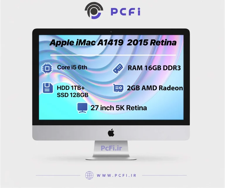 Apple iMac A1419 27″ 5K 2015 | i5-Ram 16GB-HDD 1TB+SSD 128GB-VGA 2GB