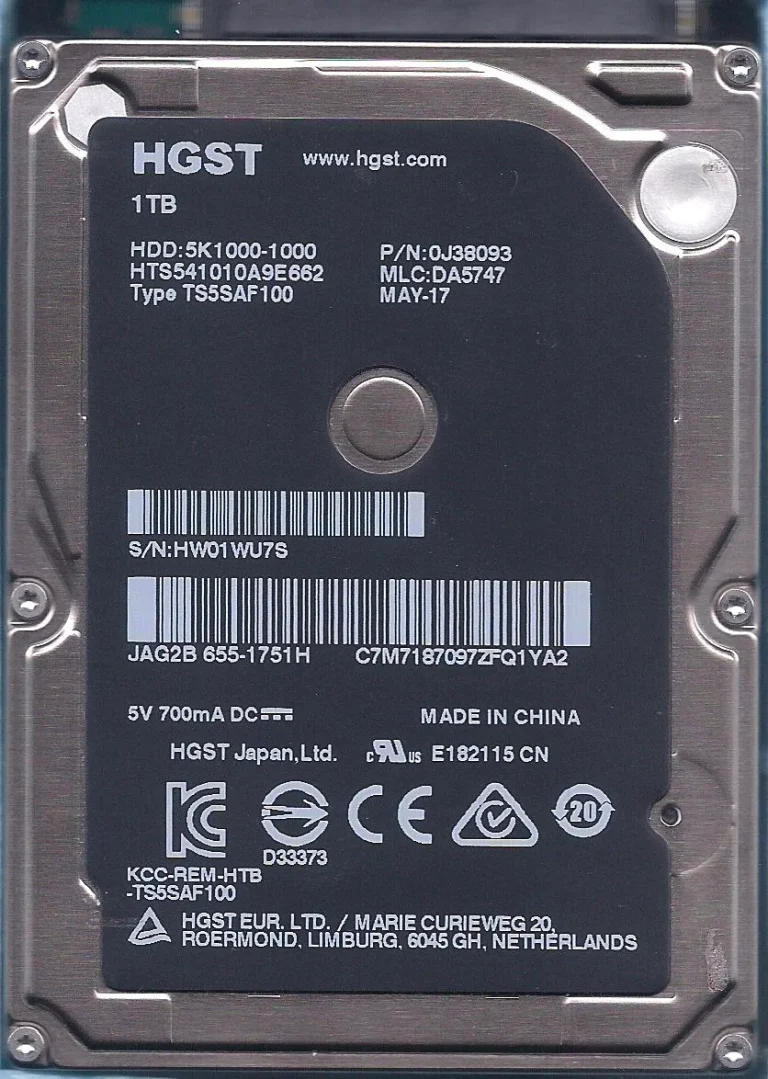 هارد دیسک 2.5 اینچی اینترنال HGST ظرفیت 1 ترابایت